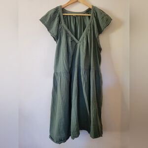 Old Navy green guaze dress 3X